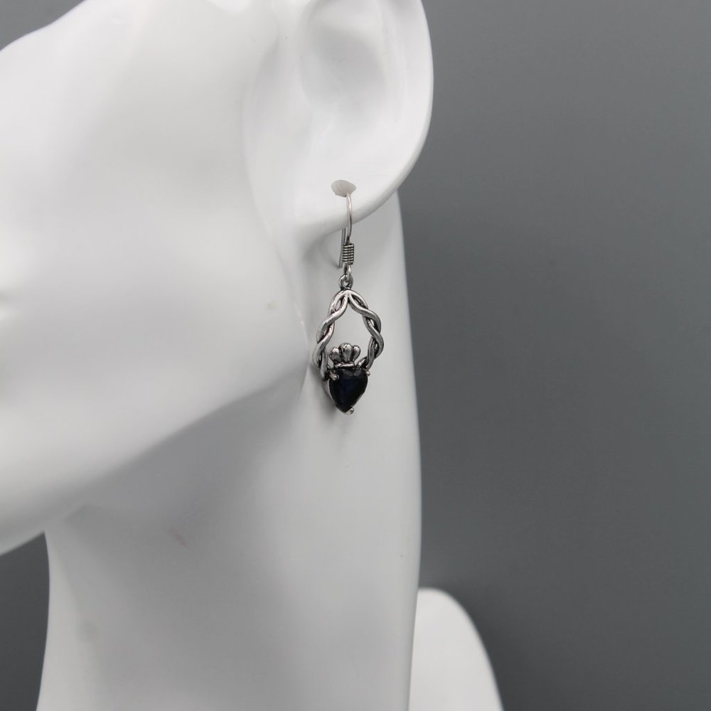 Jewelry Claddagh earrings Irish symbol of love loyalty friendship silver new - Picture 6 of 9